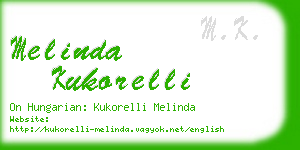 melinda kukorelli business card